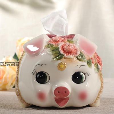 HỘP ĐỰNG GIẤY ĂN HỌA TIẾT HEO SỨ